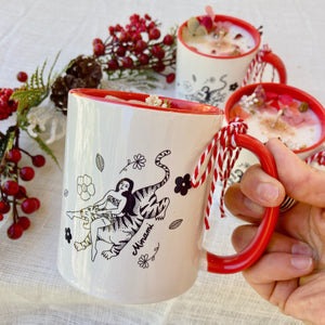 Ceramic Mug Cup Candles ❤️RED❤️ Choose fragrance【🎄Christmas Limited 】